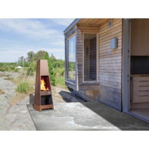 Loke Firepit with logstore and Grill