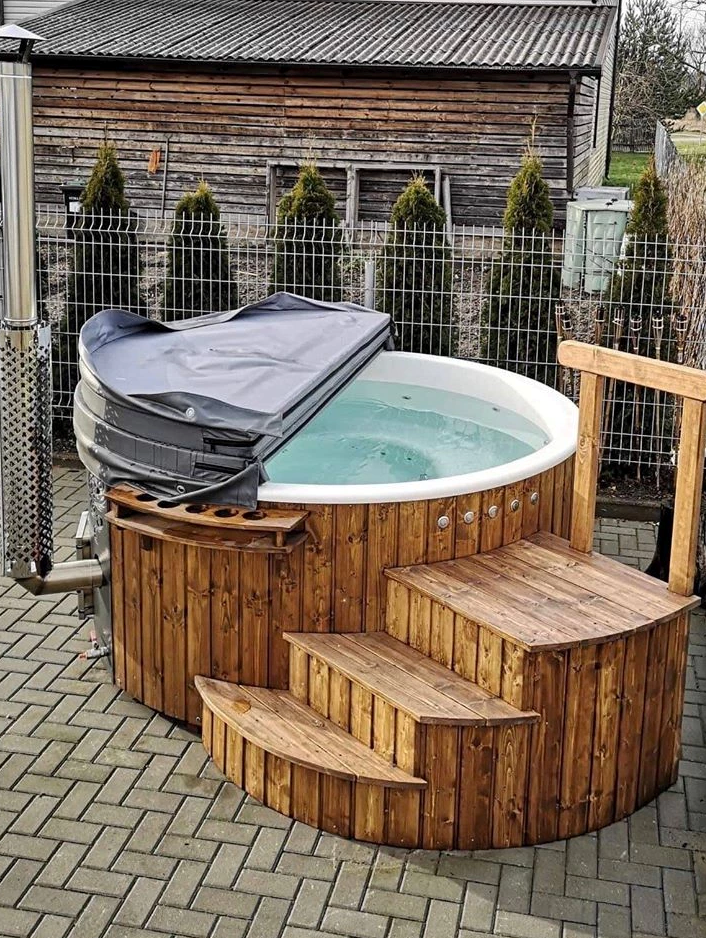 Burford Deluxe Wood Fired Hot Tub, Small Wooden Hot Tub Uk